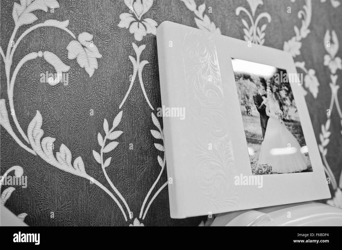 Livre photo mariage blanc twist Banque D'Images