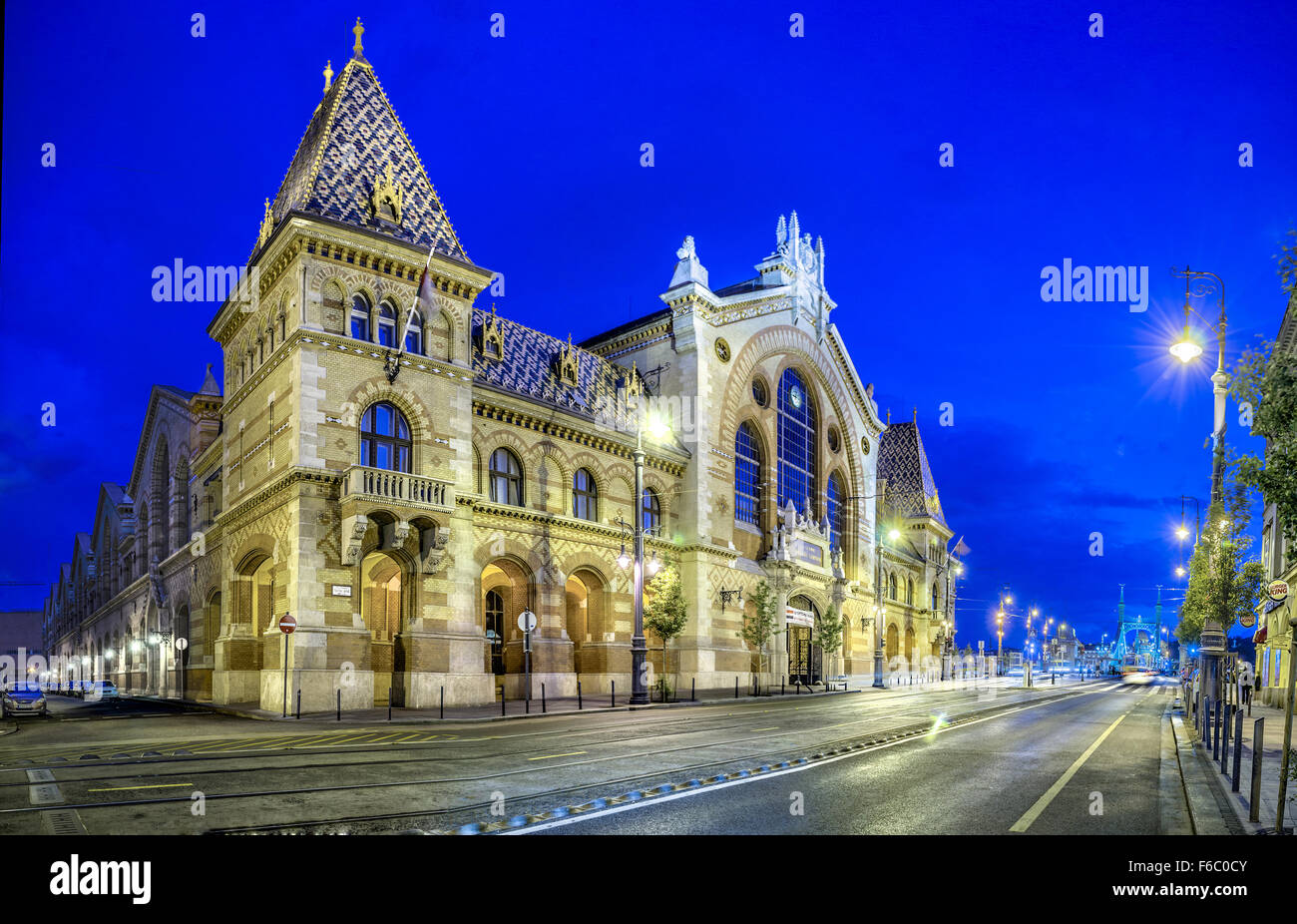 La Grande Halle, Nagycsarnok, Budapest, Hongrie Banque D'Images