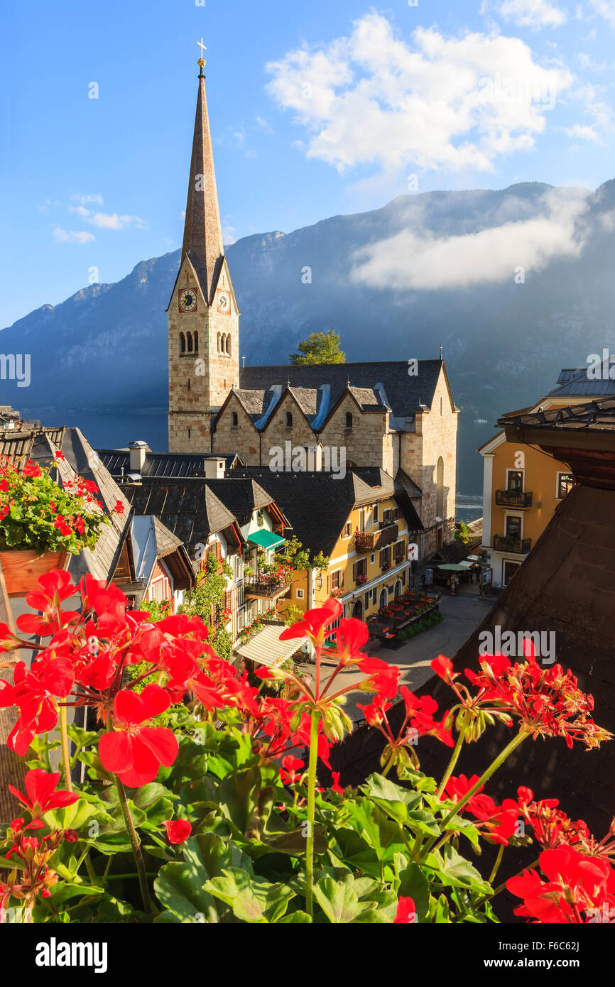 Hallstatt, dans la région de l'Autriche est un village dans la région du Salzkammergut, une région en Autriche. Banque D'Images