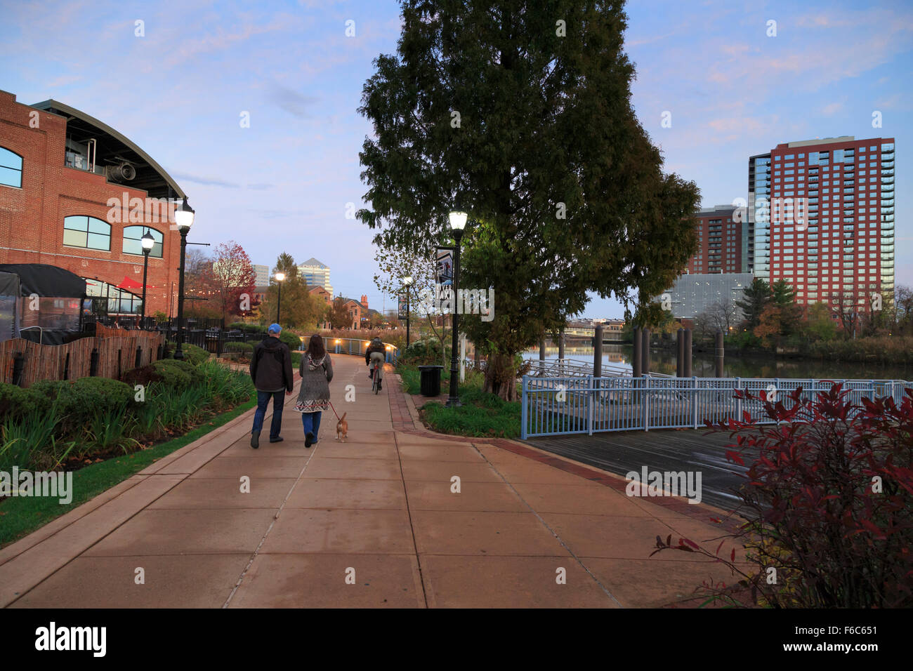 Riverfront sur la rivière Christina, Wilmington, Delaware, USA Banque D'Images