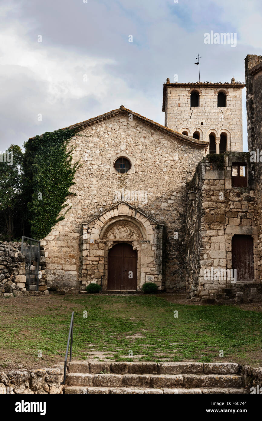 Sant Sebastià dels Gorgs, Avinyonet del Penedes. Bénédictine. Banque D'Images