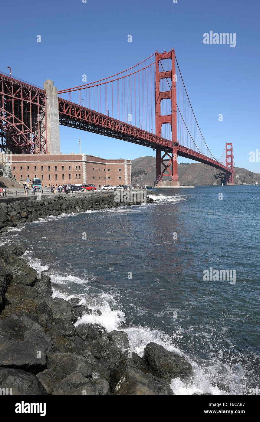 Le Golden Gate Bridge, San Francisco, California, USA Banque D'Images