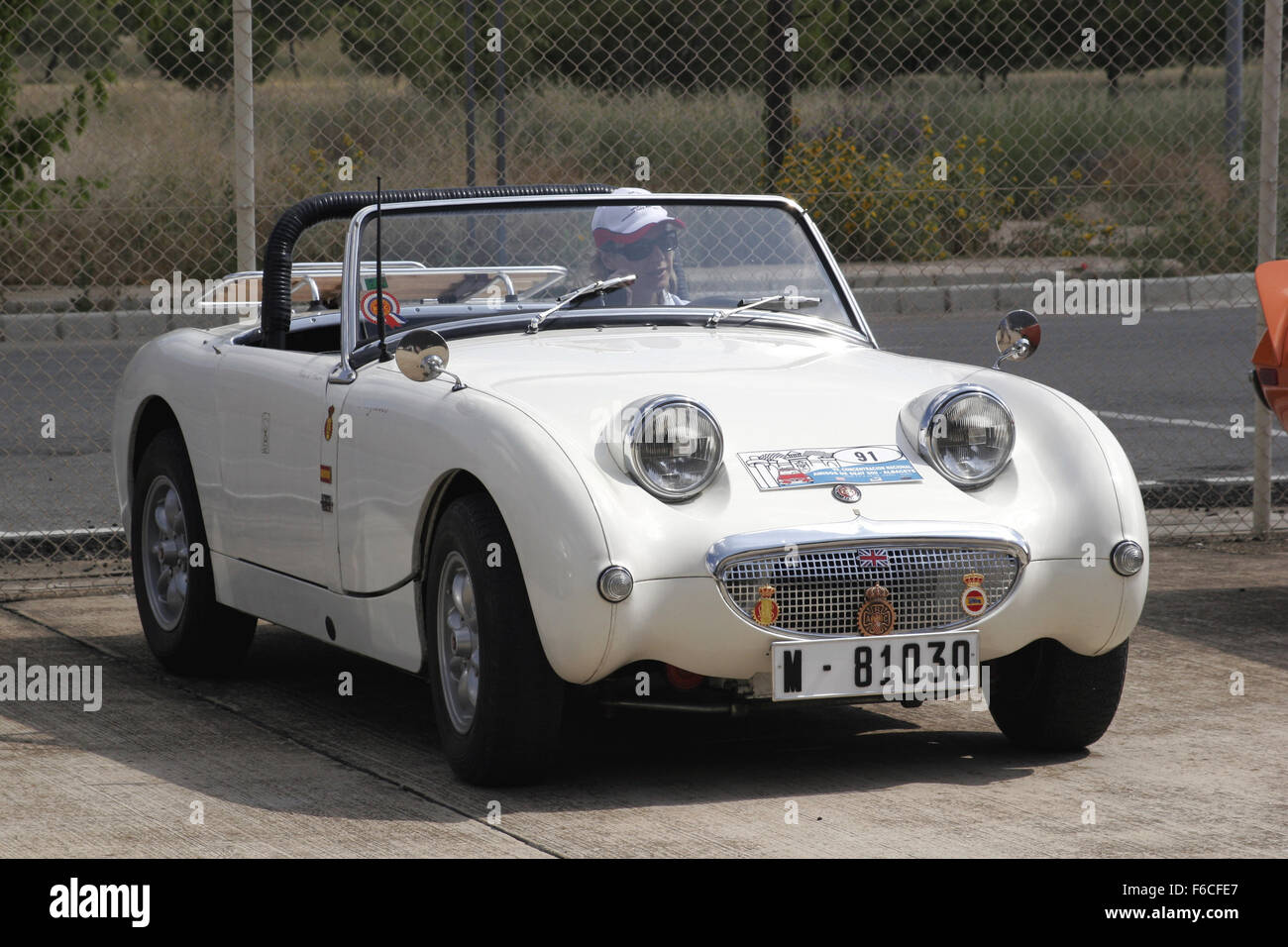 Siège de voiture classique 600 réunion à Albacete, en Espagne. Banque D'Images