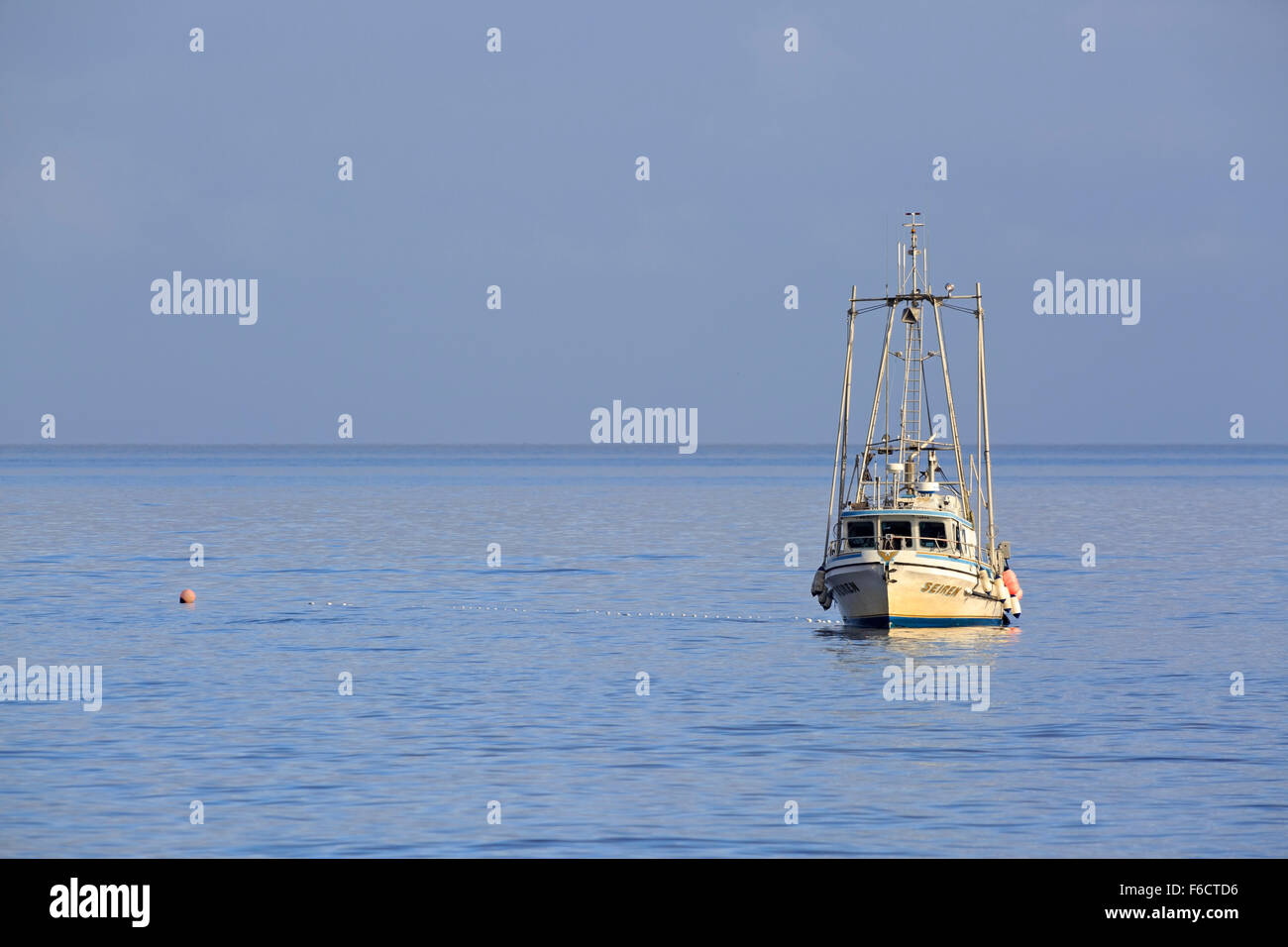 La pêche au filet maillant de saumon kéta dans le détroit de Géorgie, près de Nanaimo, île de Vancouver, Colombie-Britannique Banque D'Images