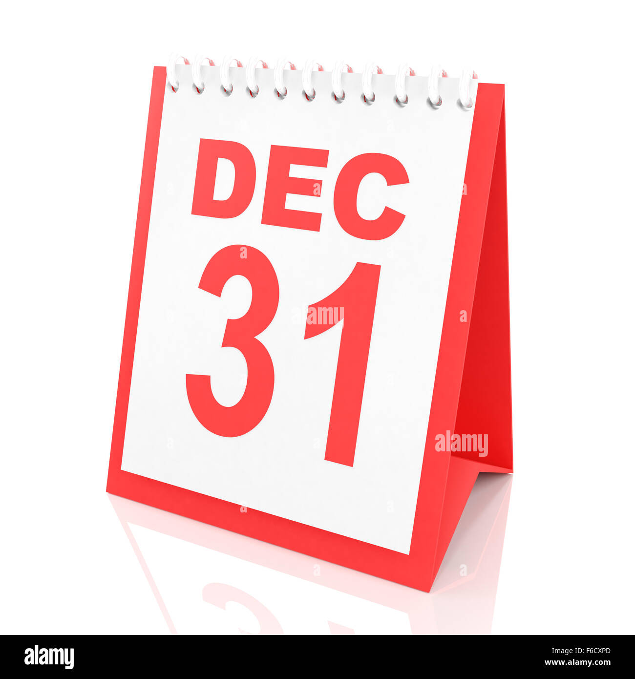 Le nouvel an du calendrier, 3D render Banque D'Images