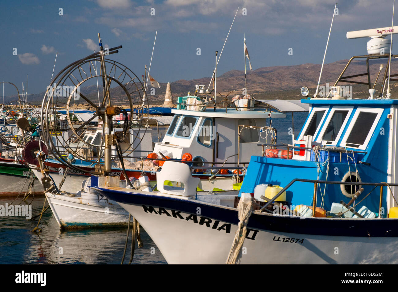 Bateaux de pêche au port de Saint George, à Chypre Banque D'Images