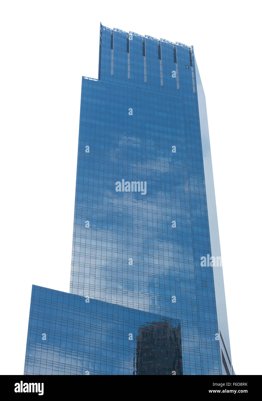 Gratte-ciel moderne à New York isolé sur blanc. Banque D'Images