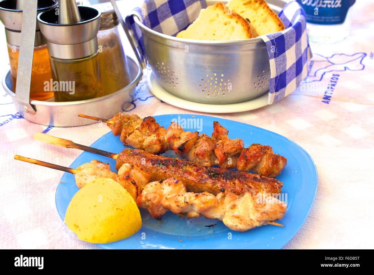 Souvlakia, Paxos, îles Ioniennes, îles grecques, Grèce, Europe Banque D'Images