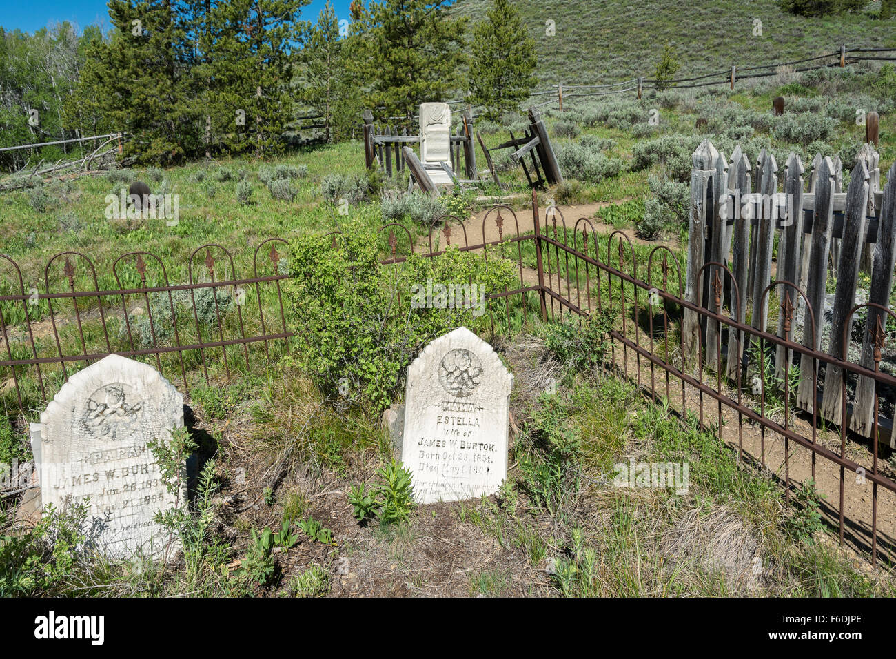 New York, Custer Comté, Bonanza Ghost Town Cemetery Banque D'Images