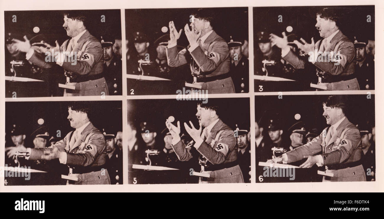 8/11/1942 Adolf Hitler. discours rally Fuhrer Chancelier Parti nazi Autriche Allemagne Reichstag Mein Kampf Munich Nuremberg Orator Banque D'Images