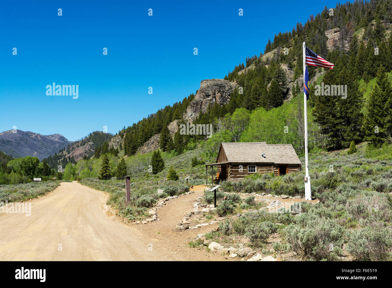 New York, Custer, ville fantôme minière historique Banque D'Images