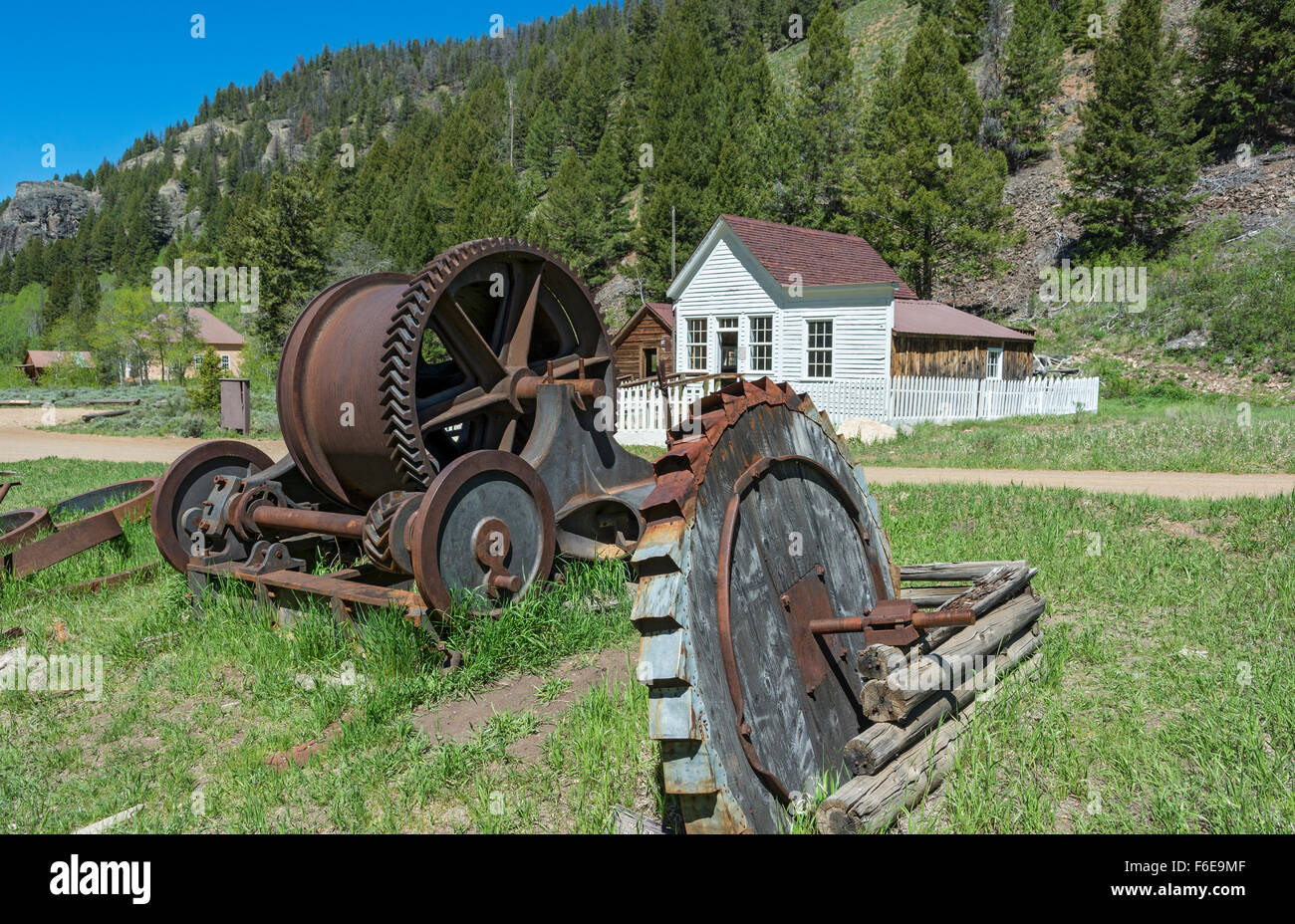 New York, Custer, ville fantôme minière historique, Pfeiffer Residence c.1890s Banque D'Images