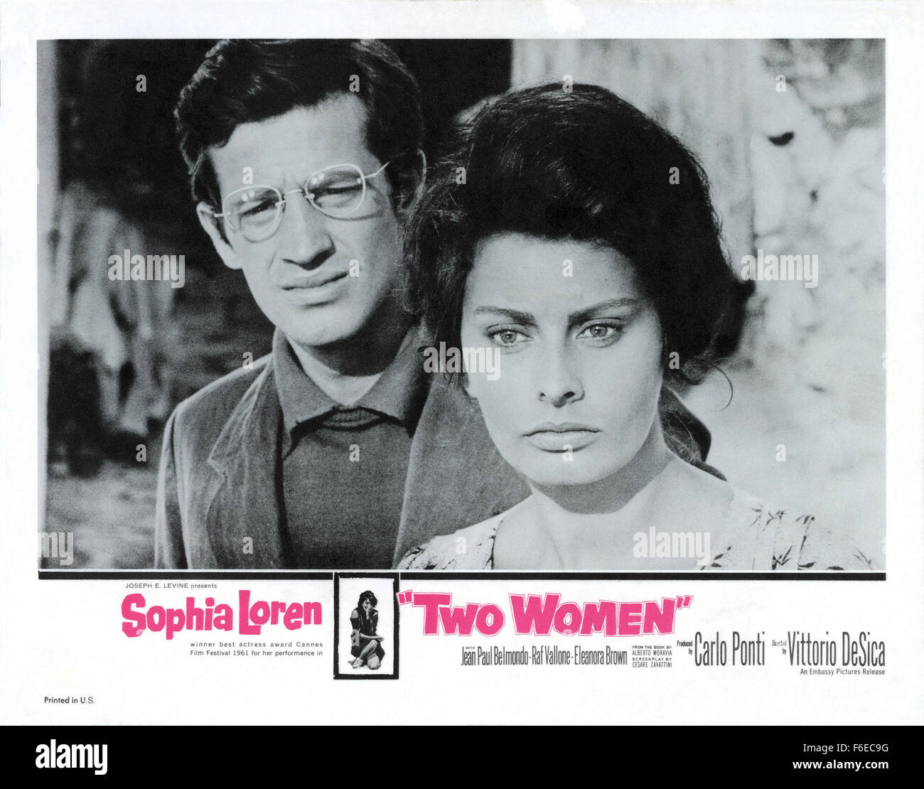Déc 22, 1960 ; Hollywood, CA, USA ; Clé poster art, avec SOPHIA LOREN, Cesira, dans le drame de guerre ''Femmes'' réalisé par Vittorio de Sica. Banque D'Images