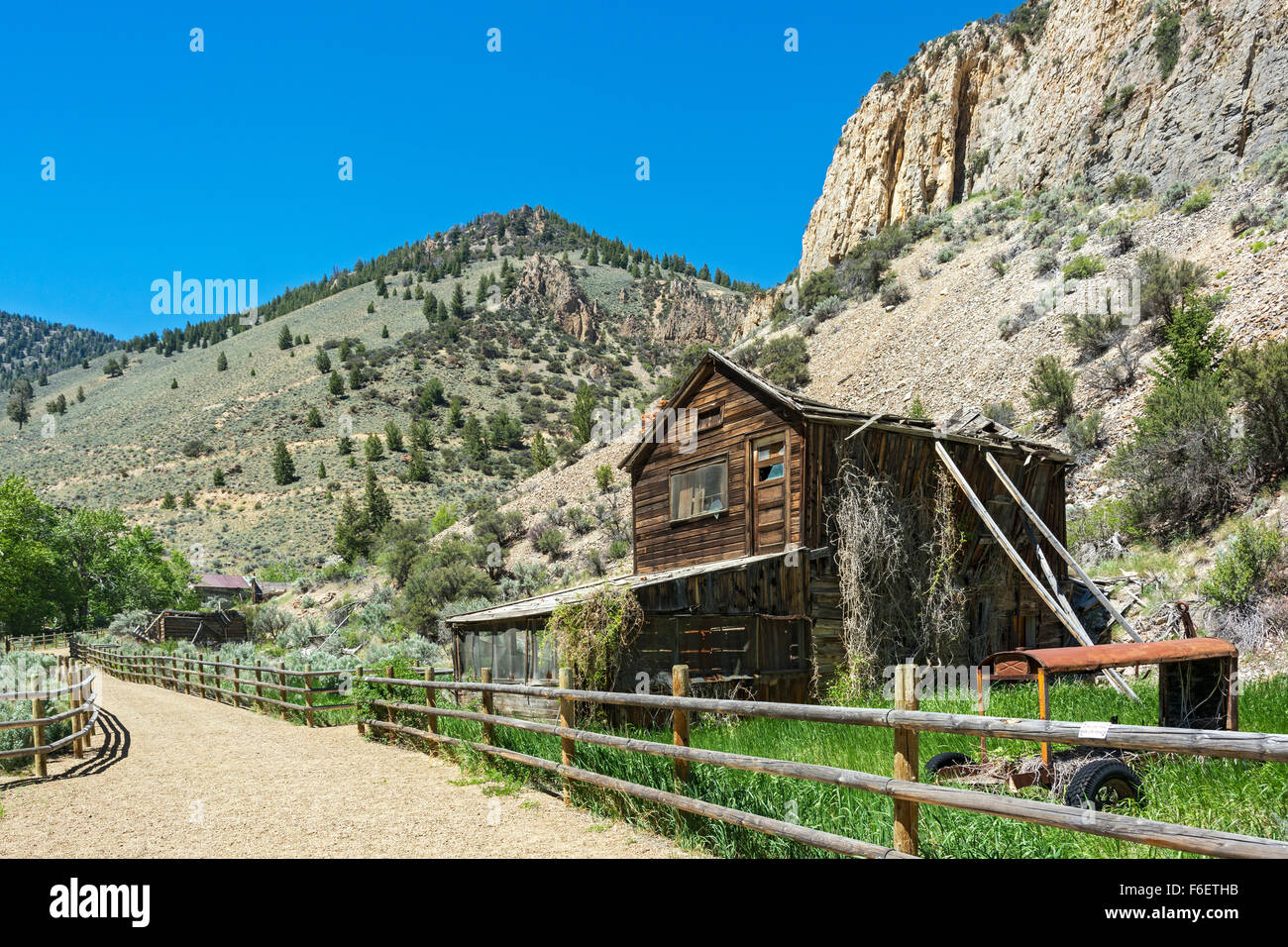 New York, Bayhorse, ville fantôme minière historique Banque D'Images