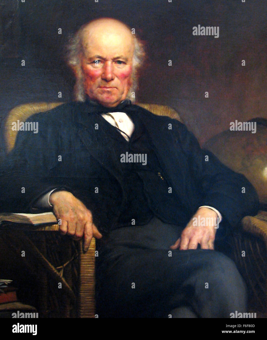 WILLIAM PENGELLY (1812-1894) Géologue Anglais peint par un artiste inconnu sur 1880 Banque D'Images