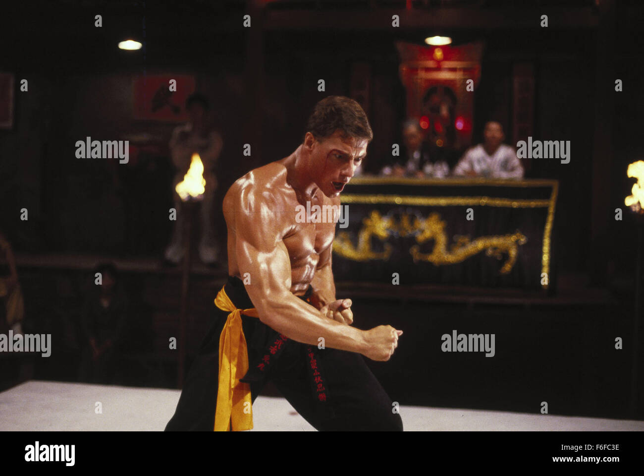 13 mai, 1988 ; Hollywood, CA, USA ; droit de l'action directeur Newt Arnold 'Bloodsport' AVEC JEAN-CLAUDE VAN DAMME comme Frank Dux. Banque D'Images