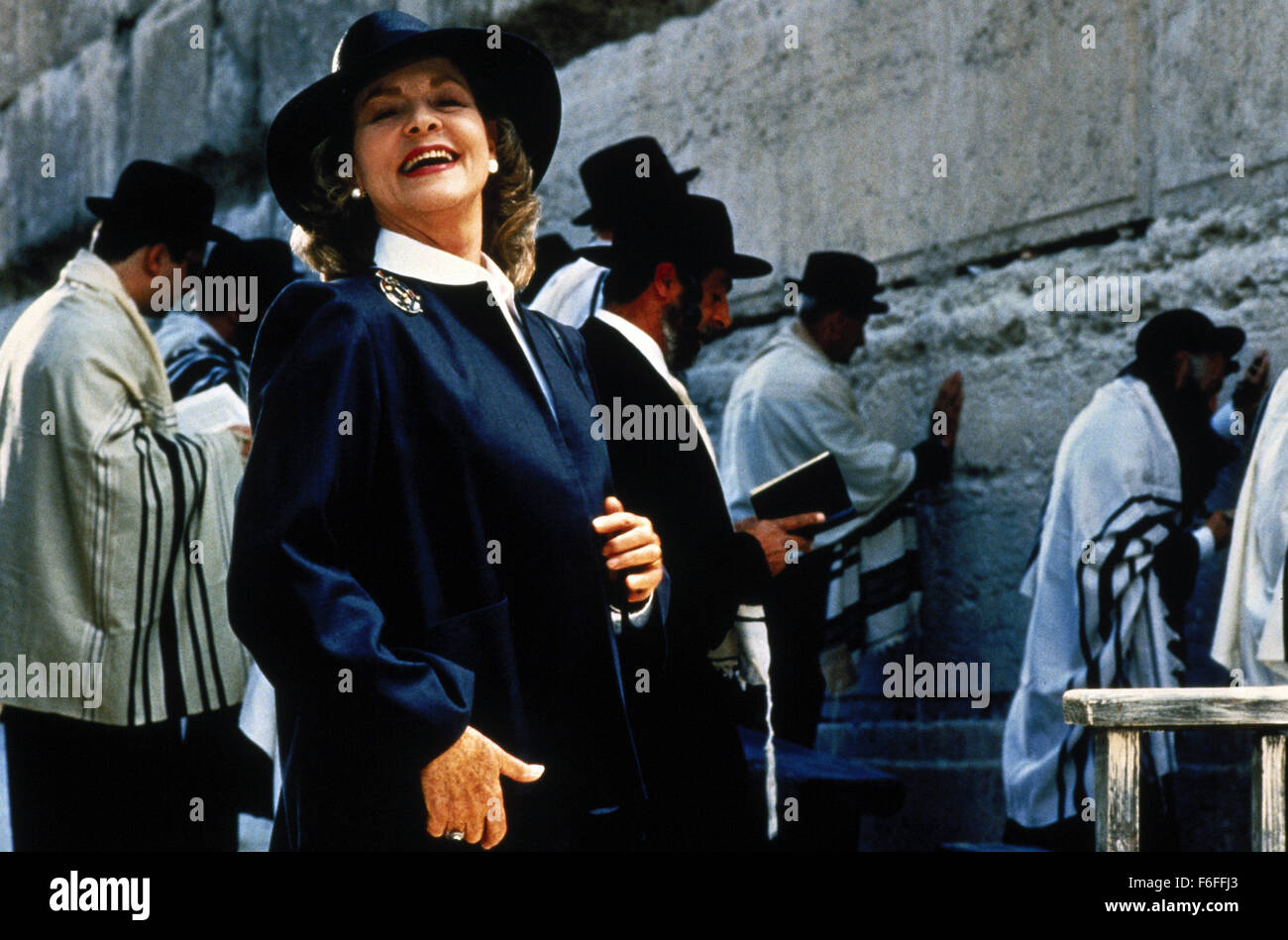 Avril 15, 1988 ; Jérusalem, Israël ; Piper Laurie comme Emily Boynton dans le mystère du crime film ''Rendez-vous avec la mort'' réalisé par Michael Winner. Banque D'Images