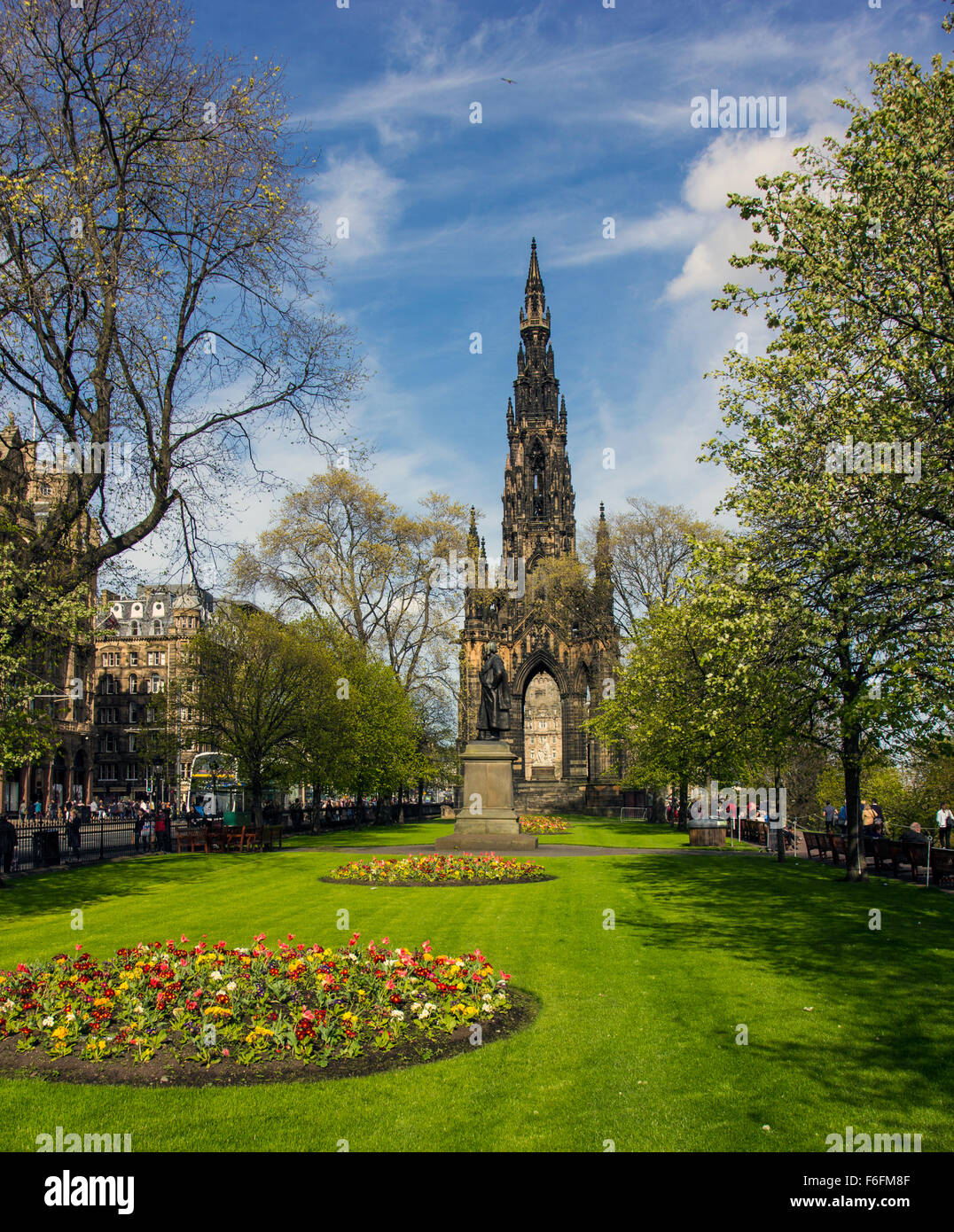 Avis de Scott monument à Edimbourg Banque D'Images