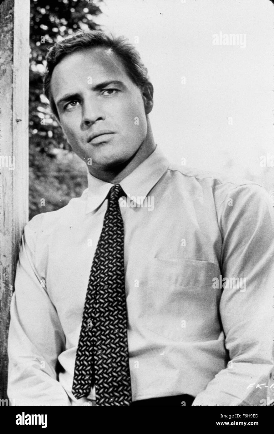 1959, le titre du film : genre fugitives, Directeur : Sidney Lumet, Photo : Marlon Brando. (Crédit Image : SNAP) Banque D'Images