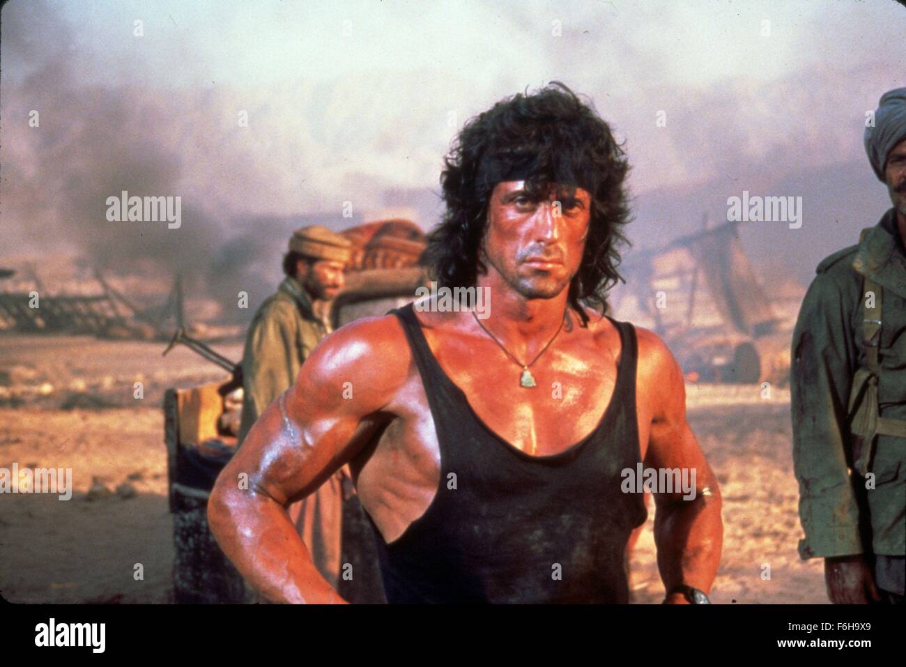 1987, le titre du film : Rambo III, Directeur : PETER MACDONALD, Studio : TRI, Photo : PETER MACDONALD. (Crédit Image : SNAP) Banque D'Images