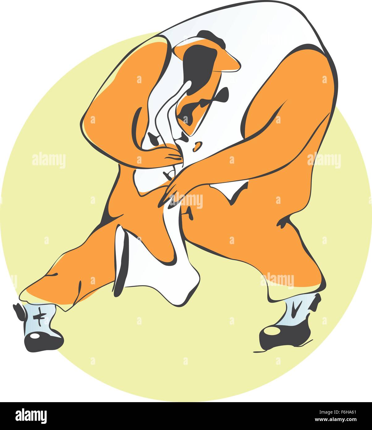 Illustration saxophoniste afro-américaine. Le saxophoniste afro-américain joue de la musique avec une grande inspiration isolée sur le blanc Illustration de Vecteur