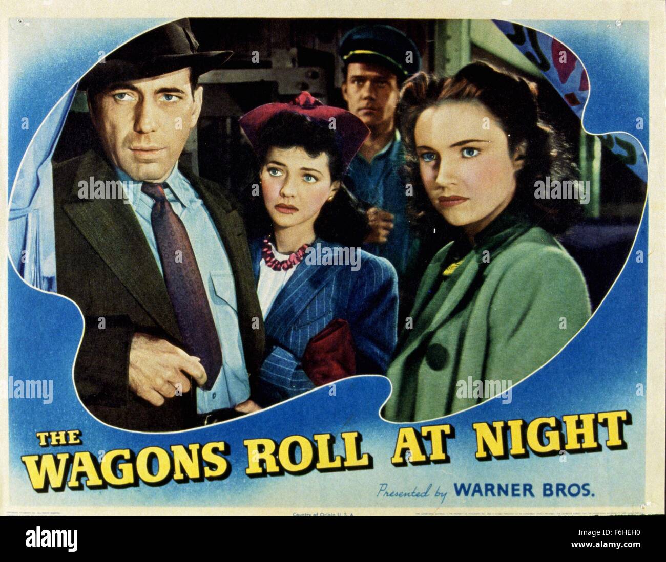 1941, le titre du film : ROULEAU DE WAGONS DE NUIT, Directeur : RAY ENRIGHT, Studio : WARNER, Photo : Humphrey Bogart, RAY ENRIGHT, JOAN LESLIE, JOHN RIDGELY. (Crédit Image : SNAP) Banque D'Images