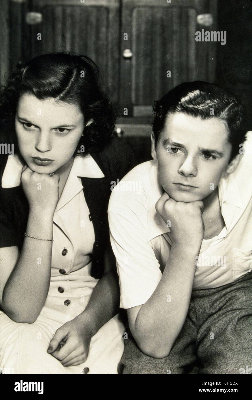 1938, le titre du film : écouter, Darling, Directeur : EDWIN L MARIN, Studio : MGM, Photo : FREDDIE BARTHOLOMEW, Judy Garland. (Crédit Image : SNAP) Banque D'Images