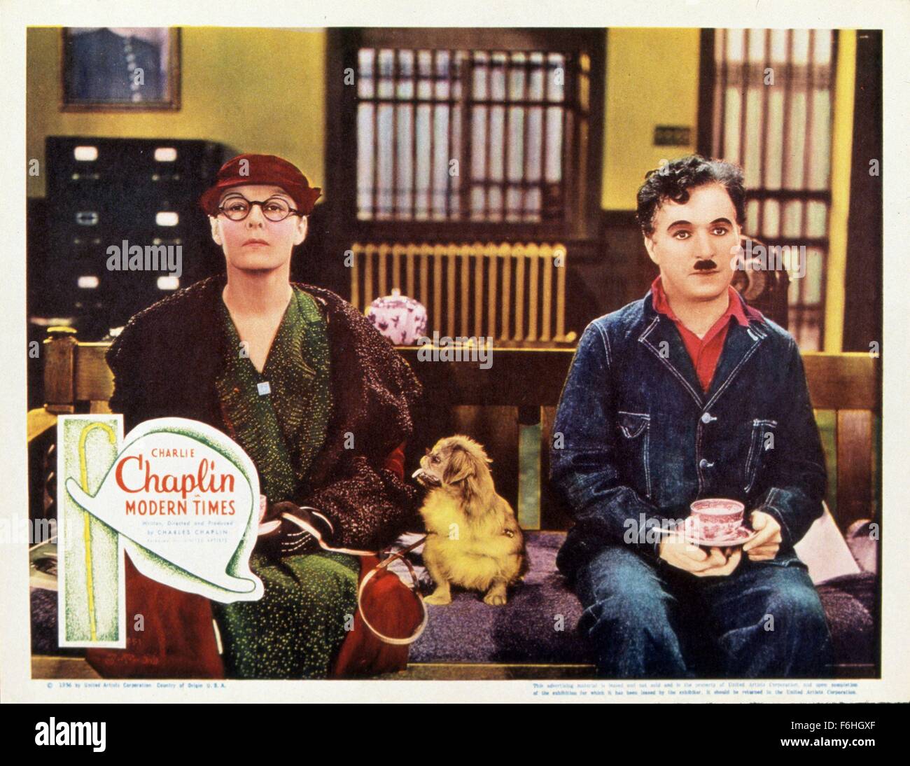 1936, le titre du film : LES TEMPS MODERNES, Directeur : Charles Chaplin, Studio : UA, Photo : Charles Chaplin, MIRA McKINNEY. (Crédit Image : SNAP) Banque D'Images