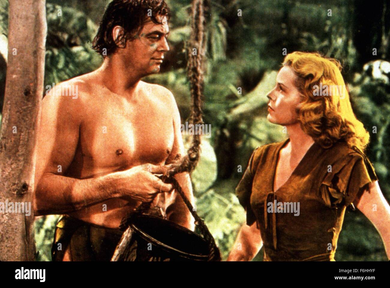 1945, le titre du film : TARZAN ET LES AMAZONES, Directeur : KURT NEUMANN, Studio : RKO, Photo : BRENDA JOYCE, Kurt Neumann. (Crédit Image : SNAP) Banque D'Images