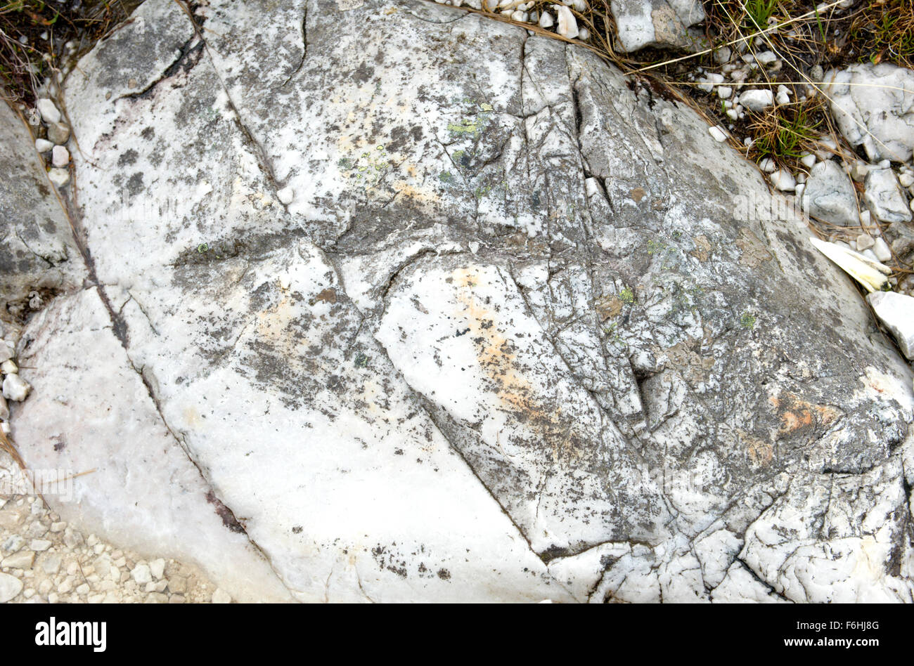 Les roches distinctif sur les flancs de la montagne de Glen Nevis dans les Highands écossais Banque D'Images