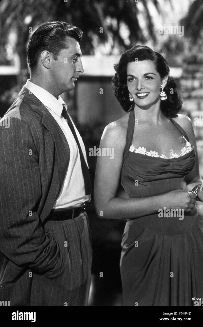 1951, le titre du film : SON GENRE DE FEMME, Directeur : John Farrow, Studio : RKO, Photo : John Farrow, Robert Mitchum. (Crédit Image : SNAP) Banque D'Images