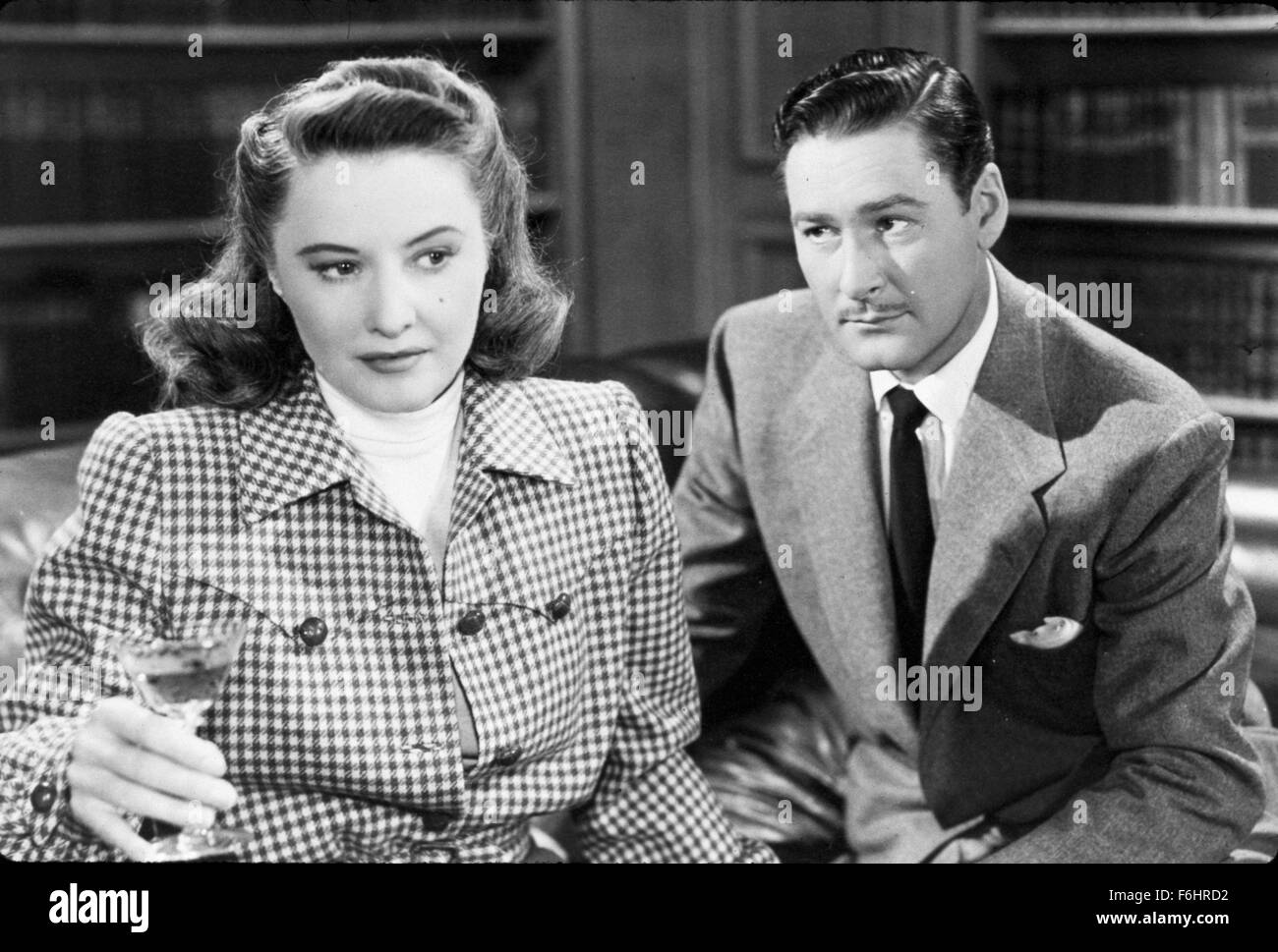 1947, le titre du film : Cry Wolf, Directeur : PETER GODFREY, Studio : WARNER, Photo : Errol Flynn, PETER GODFREY, mystère, Barbara Stanwyck. (Crédit Image : SNAP) Banque D'Images