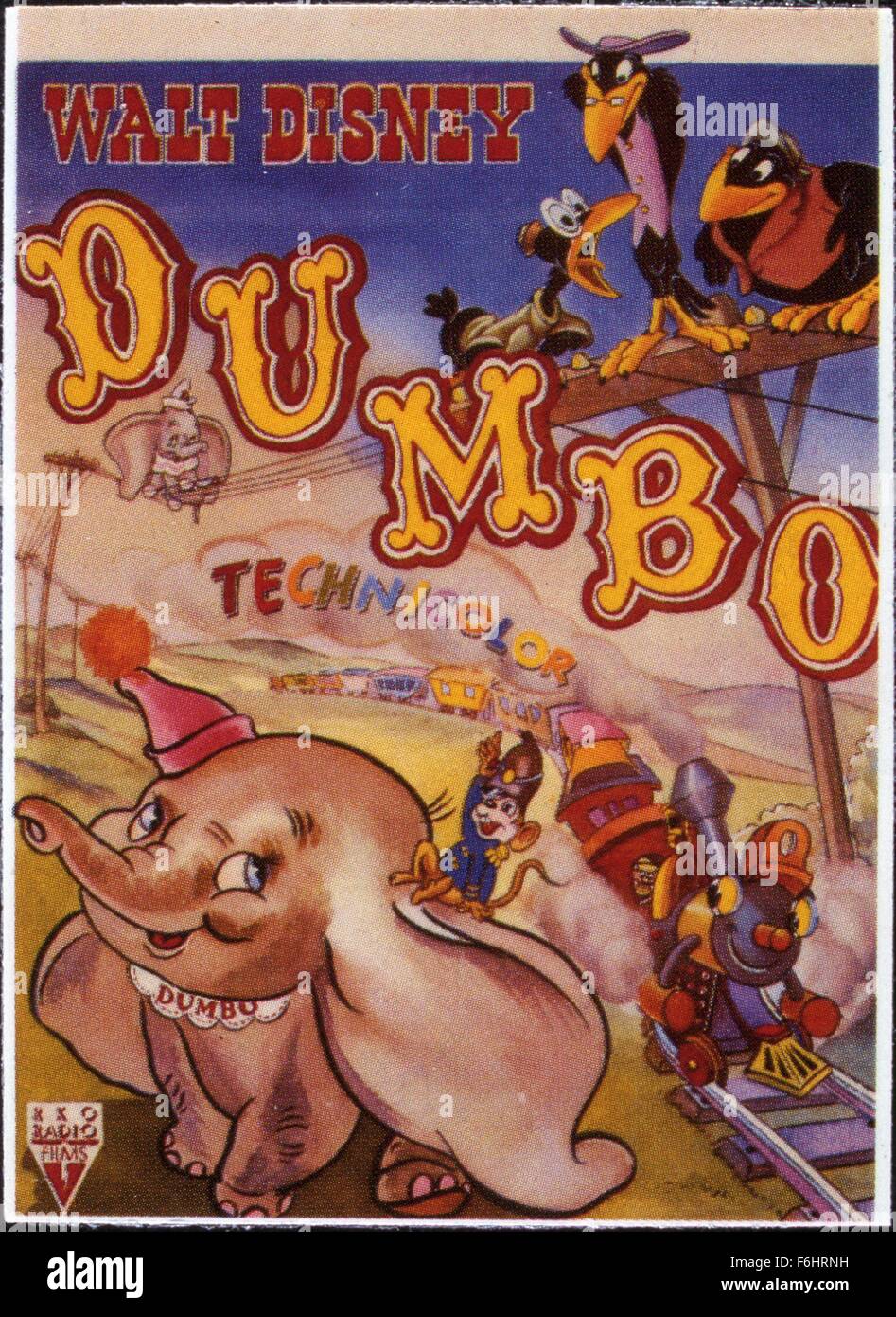 1941, le titre du film : DUMBO, Directeur : BEN SHARPSTEEN, Studio : disney, Photo : POSTER ART, illustration, cirque, l'éléphant, Disney Animation, l'animation. (Crédit Image : SNAP) Banque D'Images