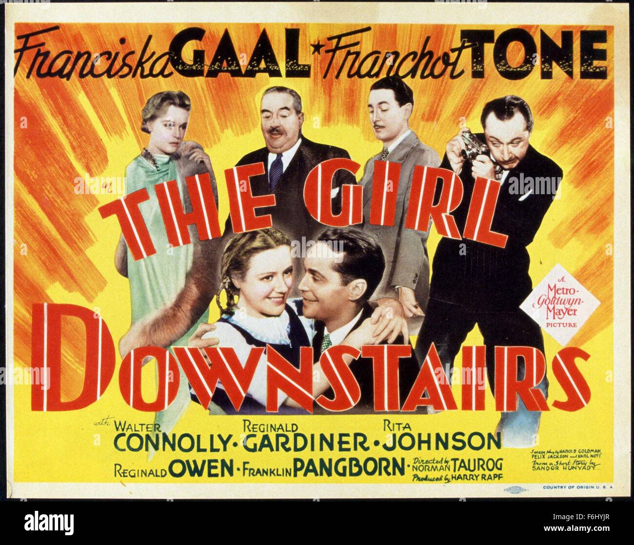 1939, le titre du film : au rez-de-chaussée, Directeur : NORMAN TAUROG, Studio : MGM, Photo : RITA JOHNSON, NORMAN TAUROG. (Crédit Image : SNAP) Banque D'Images