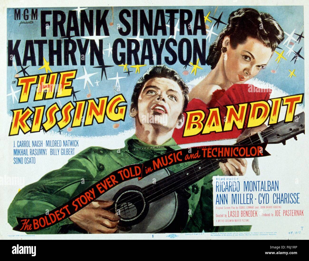 1948, le titre du film : KISSING BANDIT, Directeur : LASLO BENEDEK, Studio : MGM, Photo : LASLO BENEDEK, KATHRYN GRAYSON. Banque D'Images