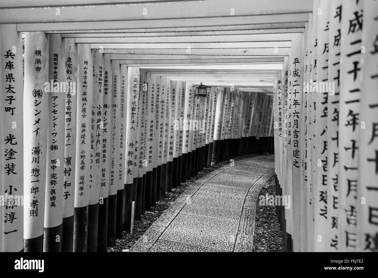 Fushimi gates , Kyoto au Japon Banque D'Images