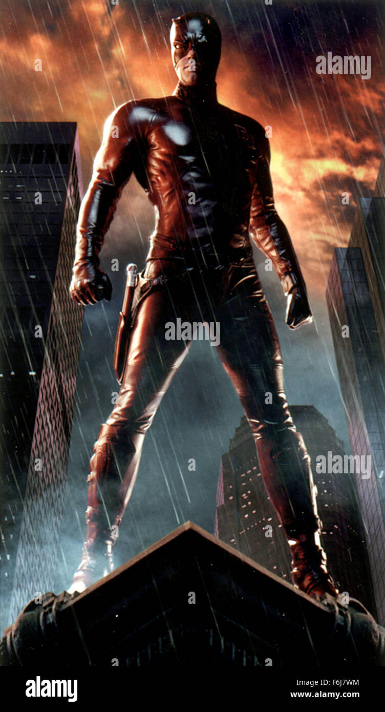 Mar 01, 2003 ; Hollywood, CA, USA ; Ben Affleck stars comme Matt Murdock/Daredevil, un super-héros aveugle, dans le crime palpitante fantaisie 'Daredevil' réalisé par Mark Steven Johnson. Banque D'Images