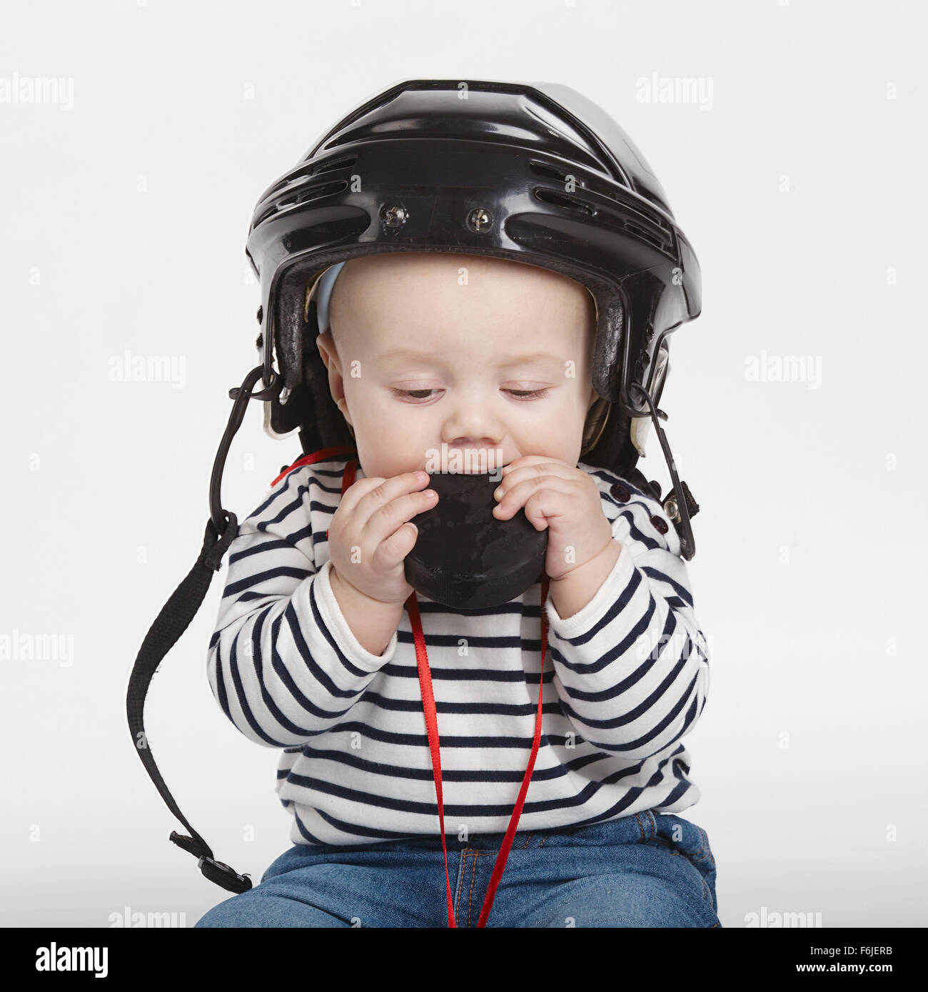 Peu drôle arbitre de hockey Banque D'Images