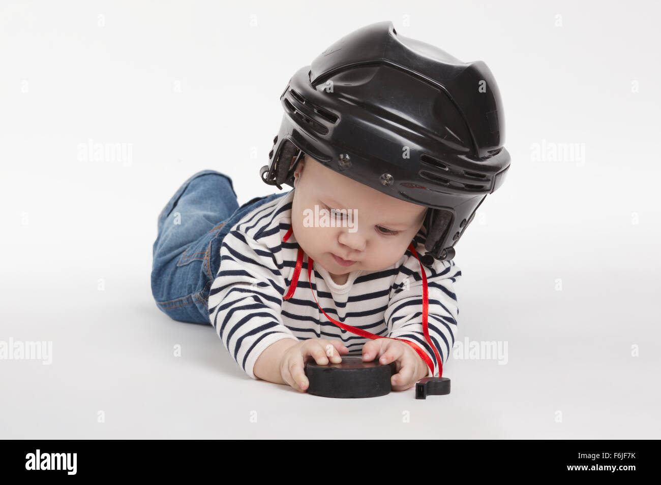 Peu drôle arbitre de hockey Banque D'Images