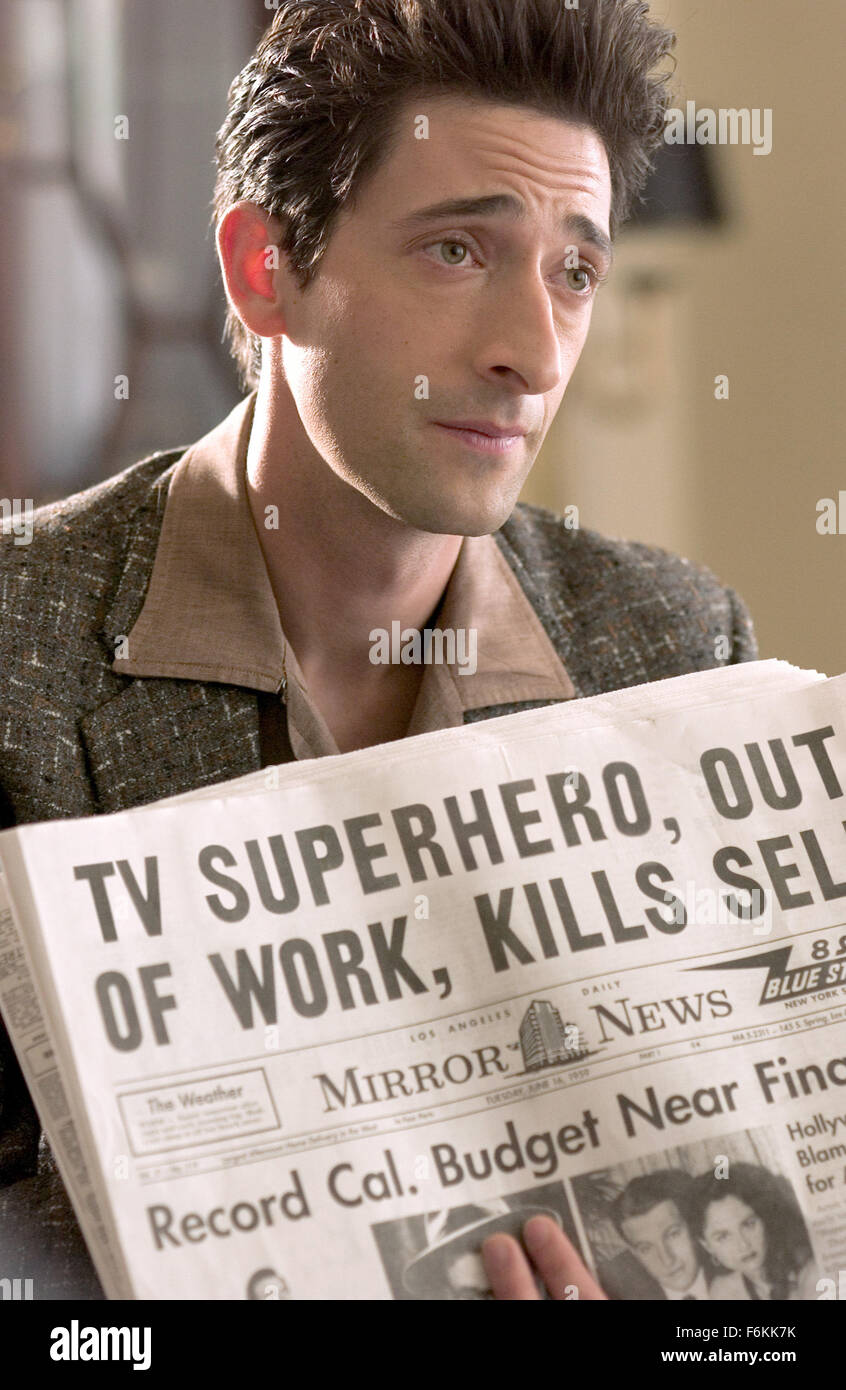 Sep 05, 2006 ; Los Angeles, CA, USA ; DATE DE SORTIE : 8 septembre 2006. Réalisateur : Allen Coulter. Entreprise : Focus Features. Résumé : L'exploration convaincante de la renommée et de l'identité, inspiré par l'un des plus célèbres d'Hollywood, des mystères. L'histoire suit un détective privé des années 50, qui enquête sur la mort mystérieuse de 'Superman' star George Reeves, met au jour des connexions inattendues à sa propre vie comme l'affaire devient plus personnelle. L'affaire torride Reeves a eu avec la femme d'un cadre d'un studio pourrait détenir la clé de la vérité. Sur la photo : Adrien Brody. Crédit obligatoire : Photo de George Kraychyk/Foc Banque D'Images
