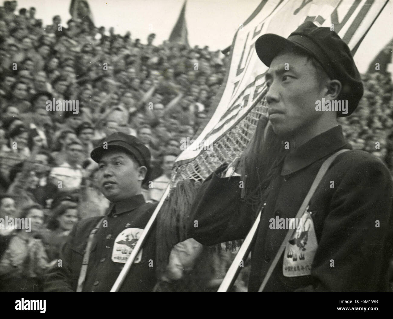 Festival du monde 1949 Budapest : parade et procession délégation chinoise Banque D'Images