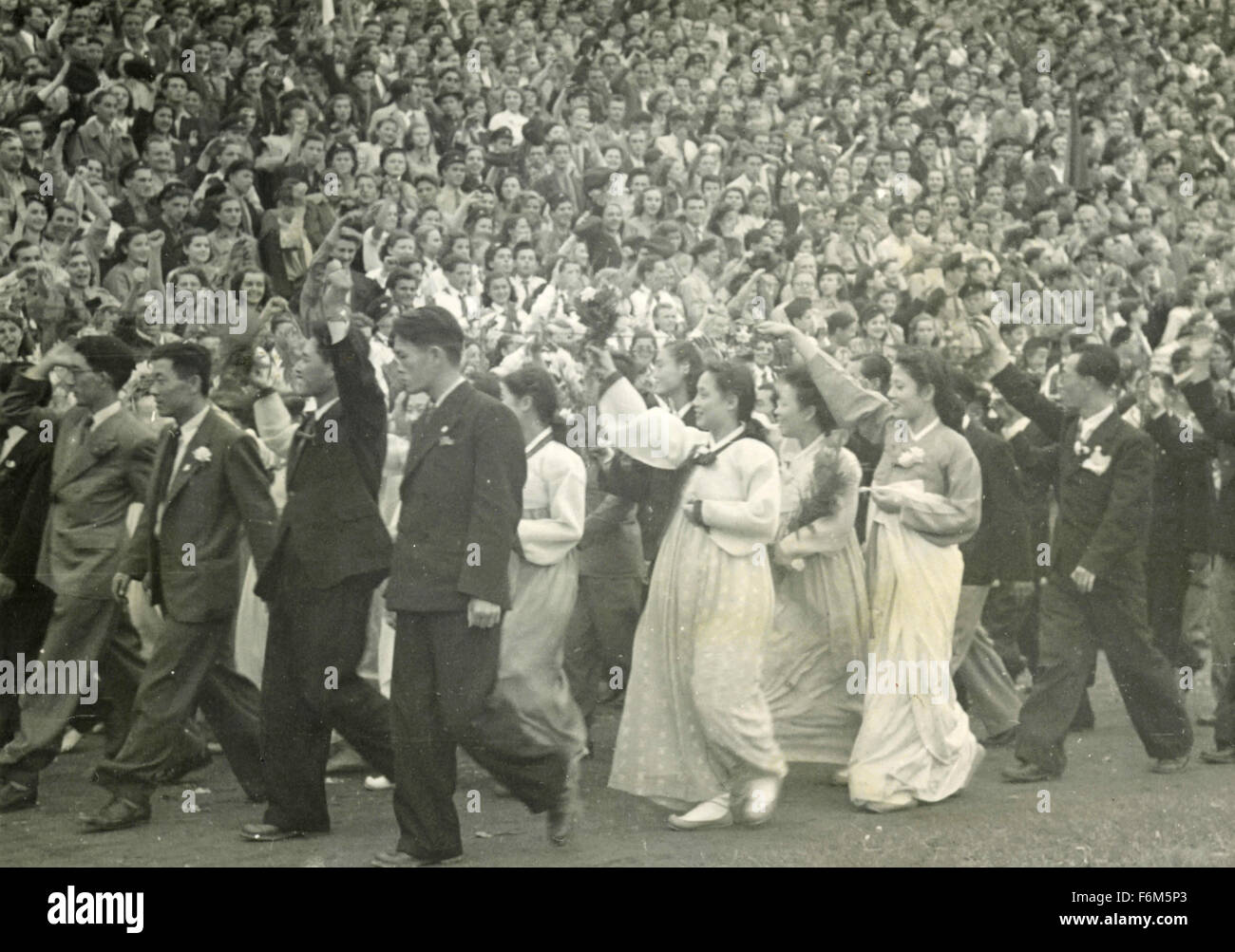 Festival du monde 1949 Budapest : parade et procession Banque D'Images