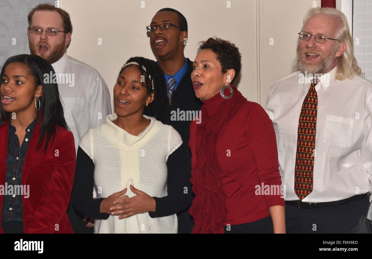 La pratique de leur chant chorale de l'église Banque D'Images