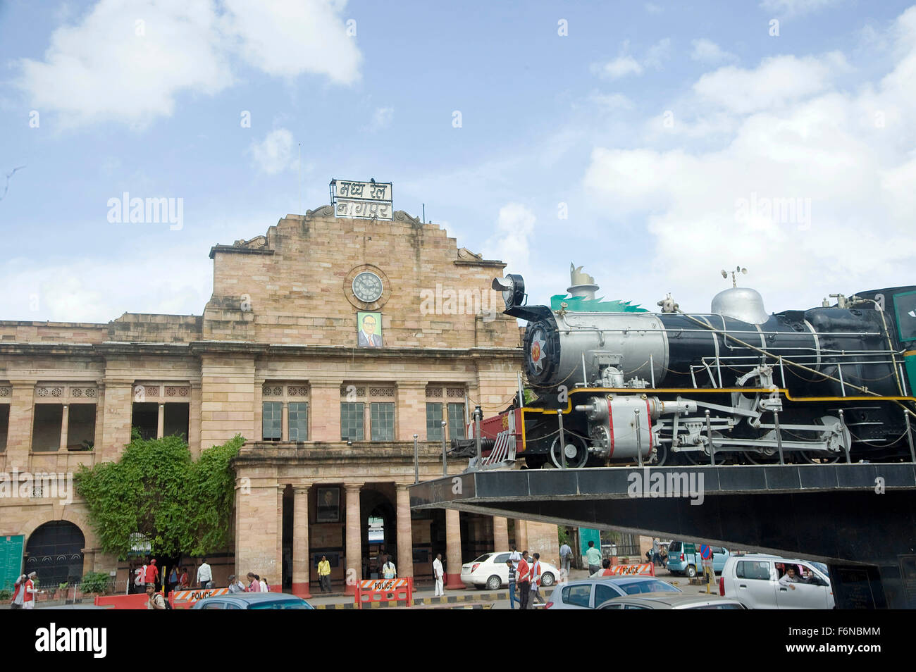 La gare de Nagpur, Maharashtra, Inde, Asie Banque D'Images