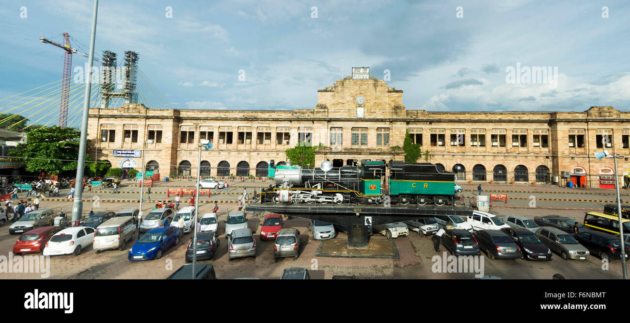 La gare de Nagpur, Maharashtra, Inde, Asie Banque D'Images
