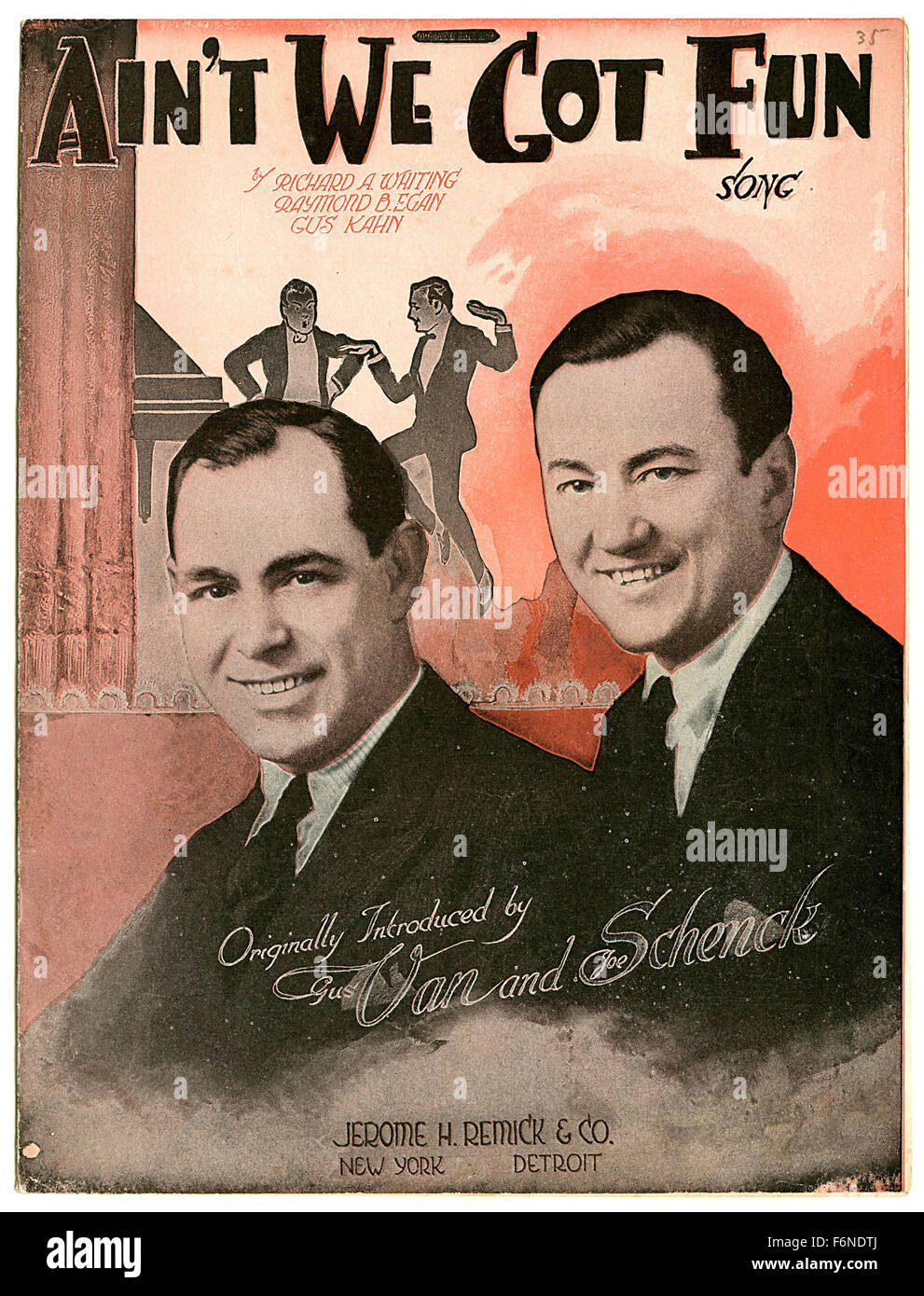 Aint Nous avons eu le plaisir (1921) par Richard un merlan, Raymond B Egan, et Gus Kahn sur les couvertures des musiques de piano Banque D'Images