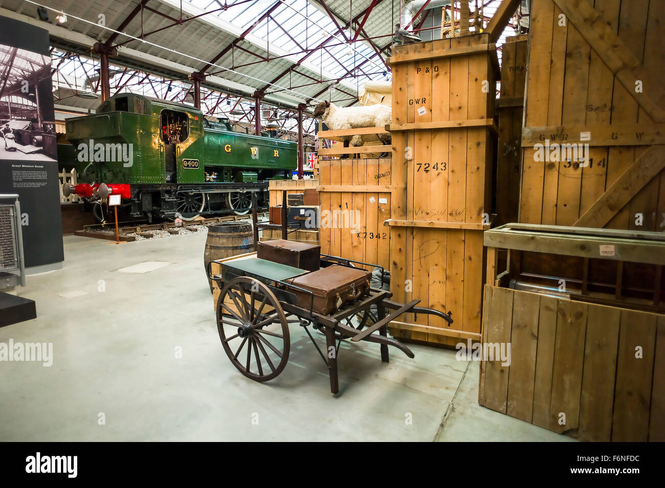 Les marchandises de la GWR Steam Museum à Swindon UK Banque D'Images