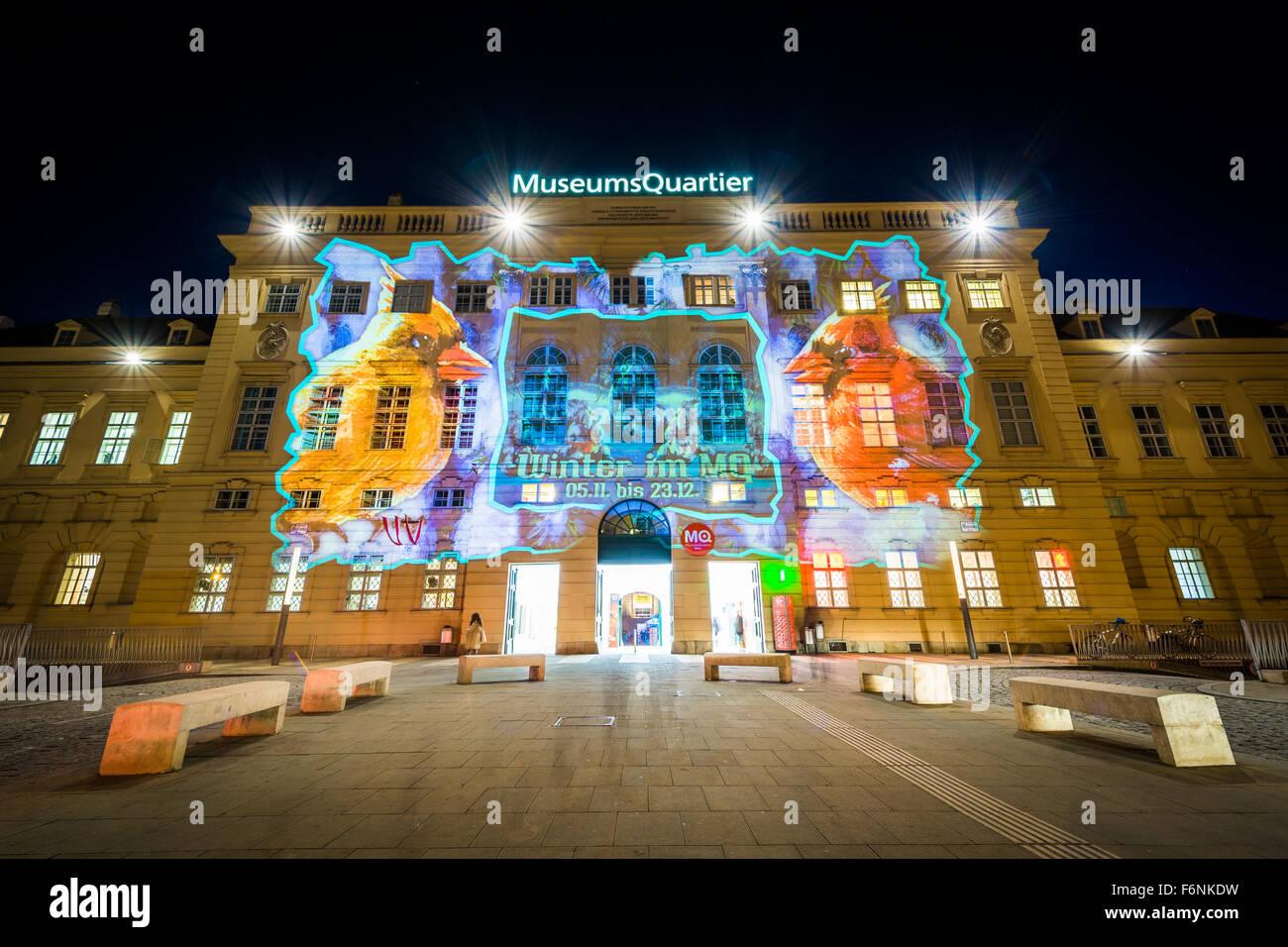 La nuit des musées, à Vienne, en Autriche. Banque D'Images