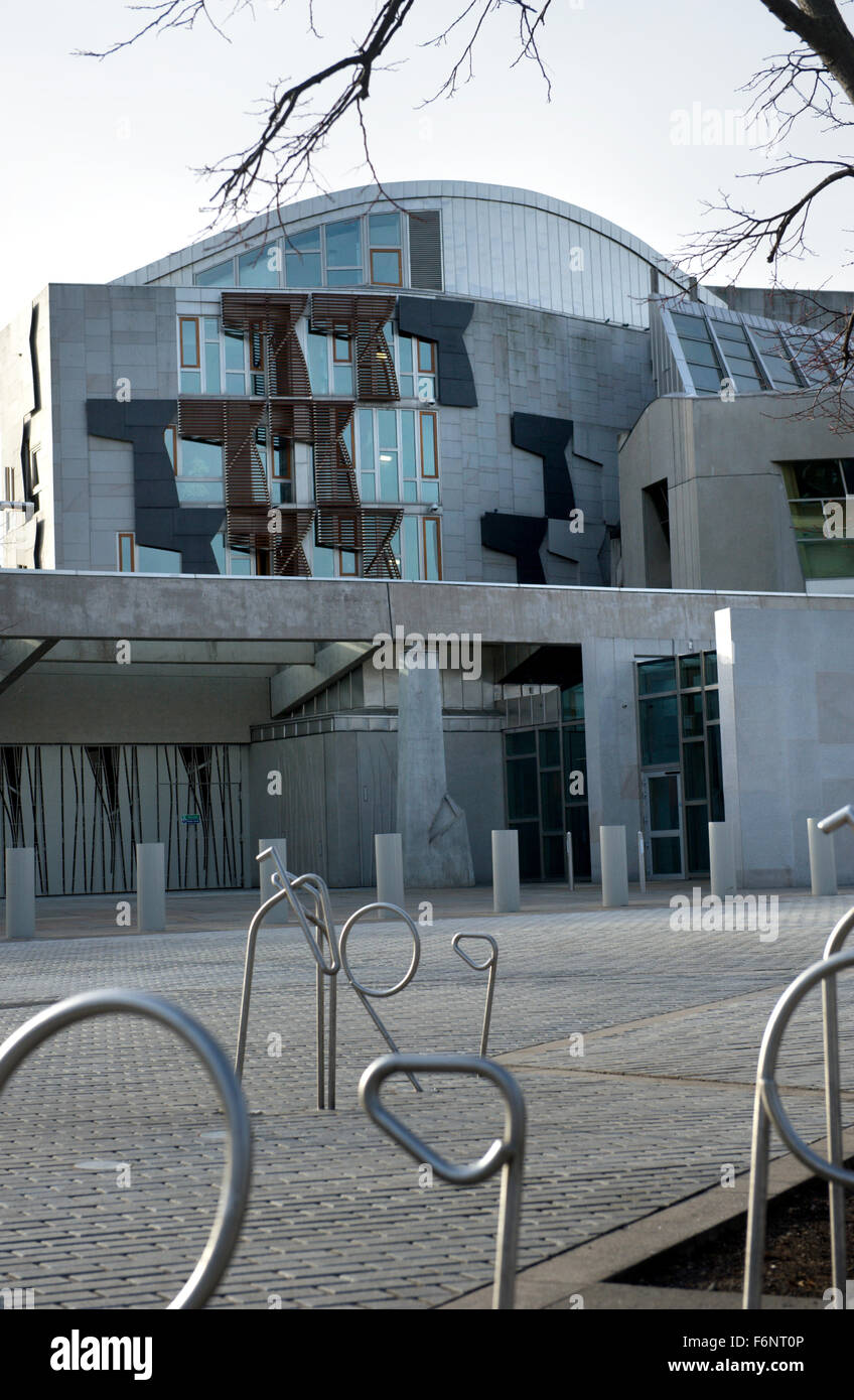 L'architecte Enric Miralles' Parlement écossais Edinburgh Holyrood. Ouvert le 9 octobre 2004 et l'établissement des coûts £414 millions Banque D'Images