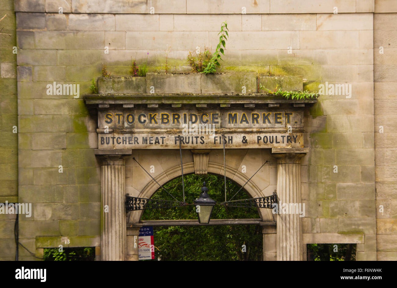 Stockbridge signe du marché Banque D'Images